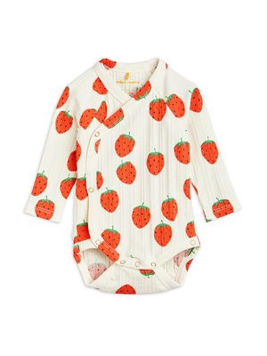 Mini Rodini Strawberries long sleeve wrap body