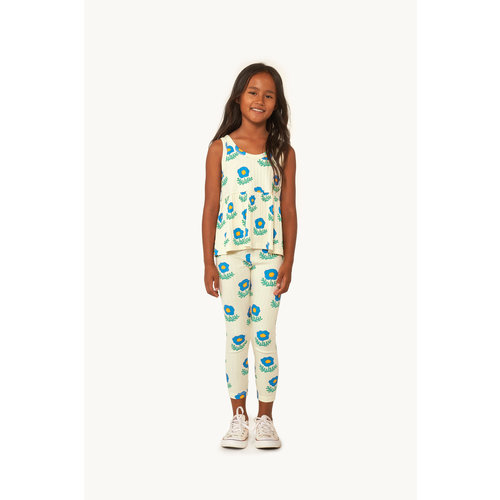 Tinycottons Mouwloze tank top in blauwe bloemenprint