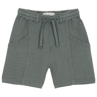 Green Cotton Gauze Shorts Epinard