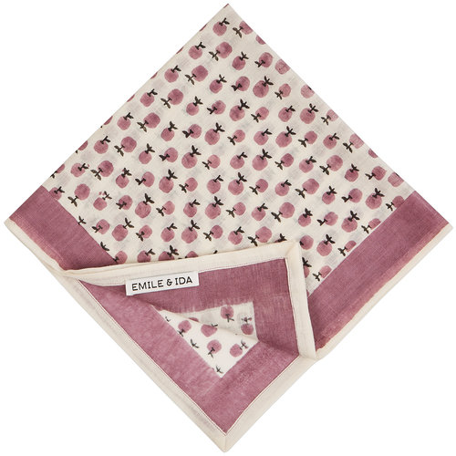 Emile & ida Purple Apple Cotton Scarf