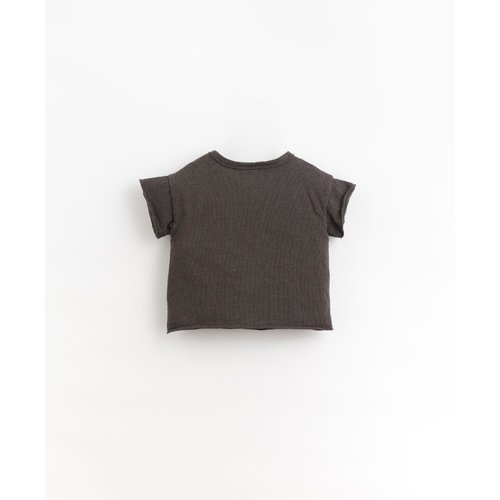 Play up Baby t-shirt met borstzakje in donker grijs