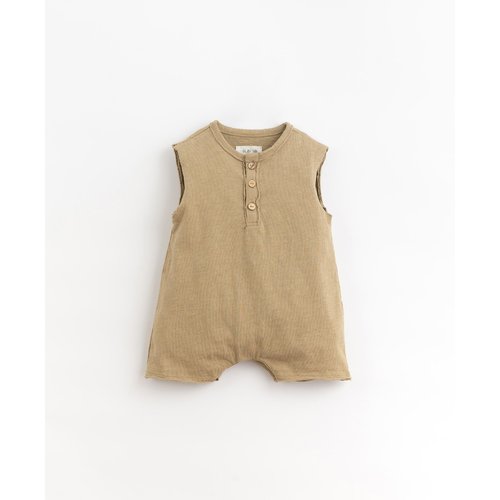 Play up Baby jumpsuit met knoopjes in natuurlijk groen