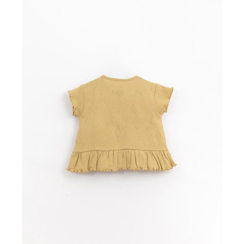 Play up Baby t-shirt met frill mouwtjes & onderkant in licht groen-gele kleur