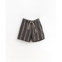 Striped Jersey Shorts Charcoal