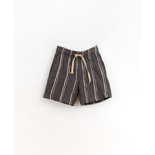 Play up Striped Jersey Shorts Charcoal