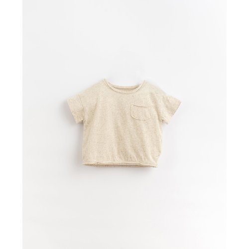 Play up Baby t-shirt met borstzakje in natuurlijke kleur