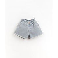 Denim Shorts with Frayed Hem Care