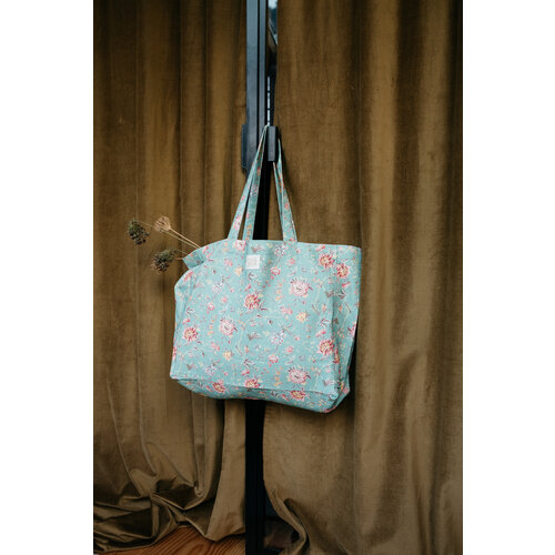Louise Misha Tote bag met prachtige blauwe bloemenprint