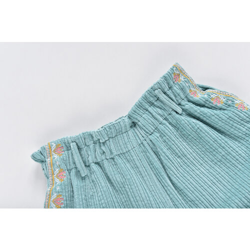 Louise Misha Blauwe Corduroy Short in licht blauw