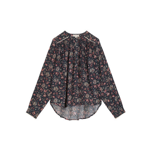 Louise Misha Dames blouse met lange mouw in prachtige bloemenprint
