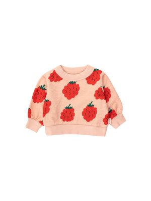 Tinycottons Tiny Raspberries Baby Sweatshirt Peach
