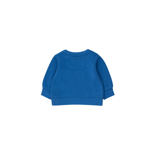 Tinycottons Blauwe baby sweater met Merci opdruk