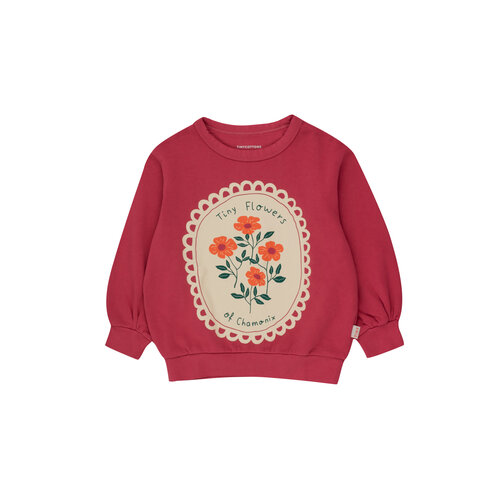 Tinycottons Roze sweater met bloemen opdruk