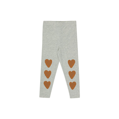 Tinycottons Grijze legging met hartjes opdruk