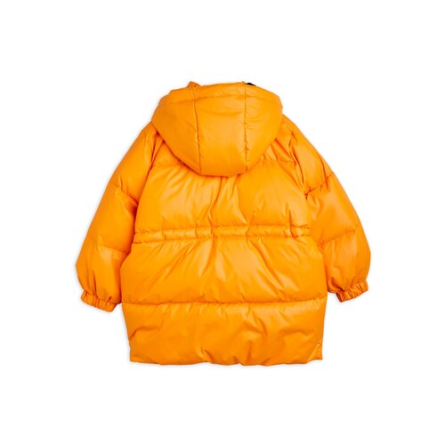 Mini Rodini Oranje puffer jas met logo