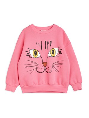 Mini Rodini Cat face sweatshirt pink