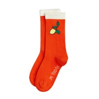 Lemon Scallop socks red