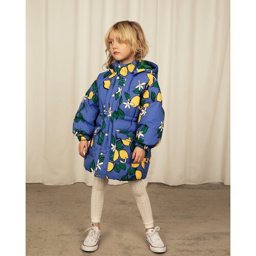 Mini Rodini Lemons heavy puffer jacket blue