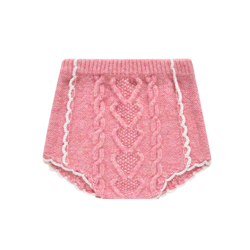 Louise Misha Gebreide roze baby bloomer