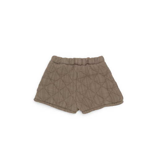 Donsje Gevoerde shorts in een warme bruine kleur
