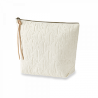 Quilted toiletry Bag Ecru