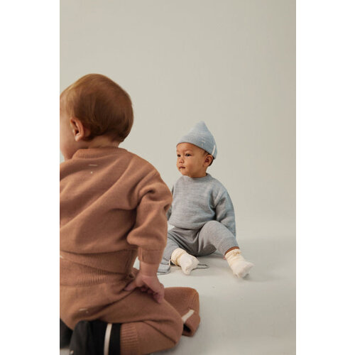 Gray label Merino wollen baby broekje in biscuit kleur