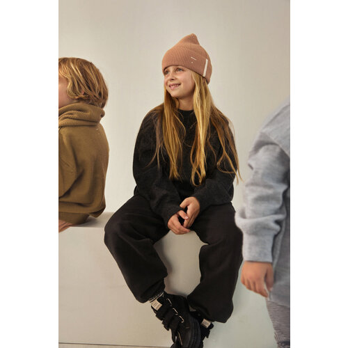 Gray label Merino wollen trui in donker grijze kleur Gray label Merino wollen trui in donker grijze kleur