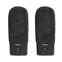 Knitted Mittens Nearly Black