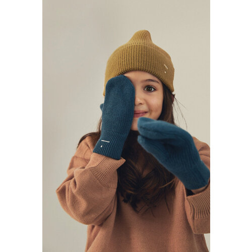 Gray label Knitted Mittens Blue Grey