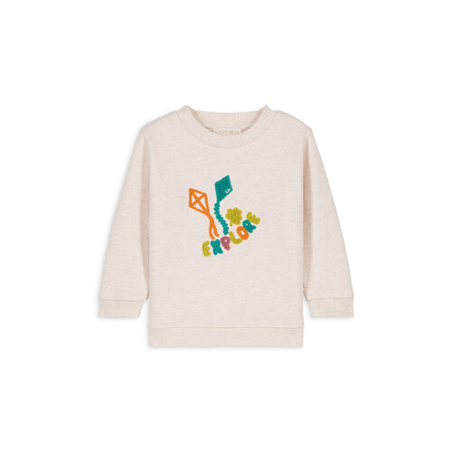 Louise Misha Lichte fleece sweatshirt met borduur opdruk