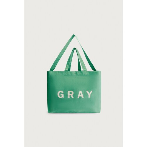 Gray label Canvas Shopper bright green