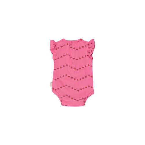 Tinycottons Mouwloze roze romper met sterren print