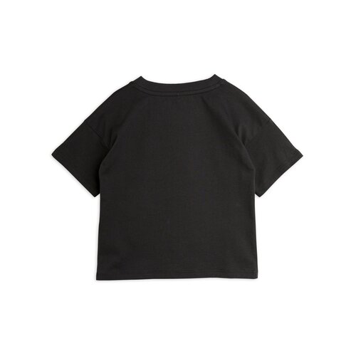 Mini Rodini Zwart t-shirt met sport opdruk