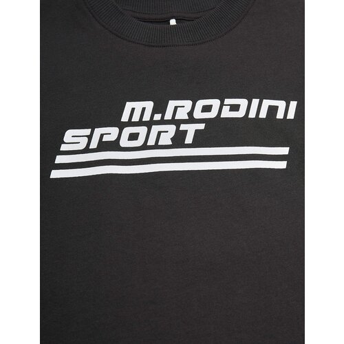 Mini Rodini Zwarte tank top met sport opdruk