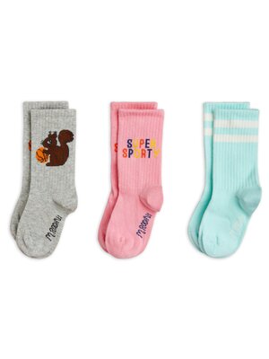 Mini Rodini Super Sporty Socks 3-pack multi