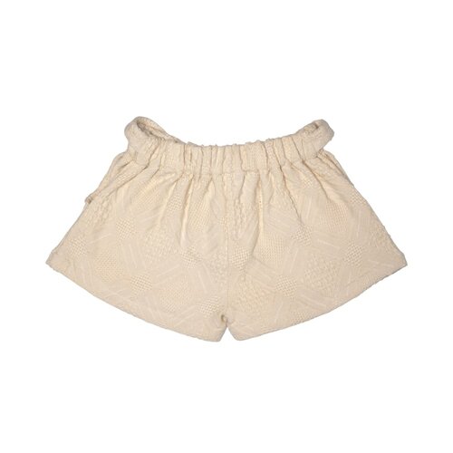 Baje studio Crème kleurige short met ceintuur