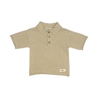 Mackay Knitted Cashmere Polo Sand