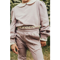 Wolvi Sweatpants with Linen Ruffle Lilac