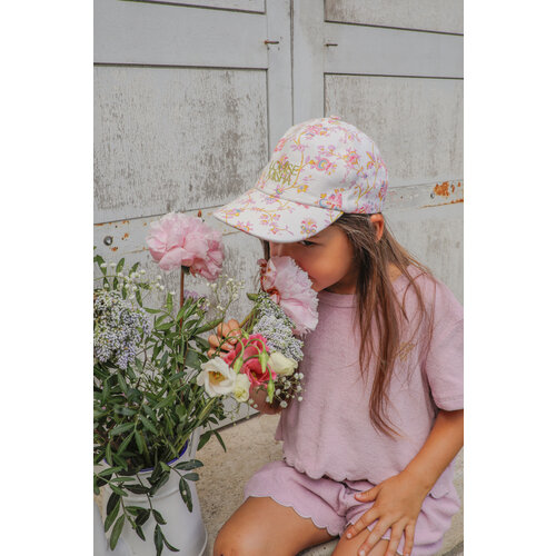 Louise Misha Cap met bloemenprint en geborduurd logo