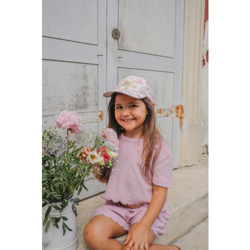 Louise Misha Cap met bloemenprint en geborduurd logo