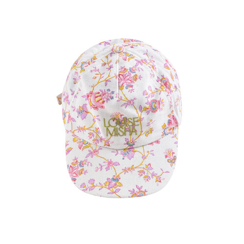 Louise Misha Cap met bloemenprint en geborduurd logo