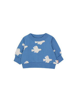 Tinycottons Doves Baby Sweatshirt Blue