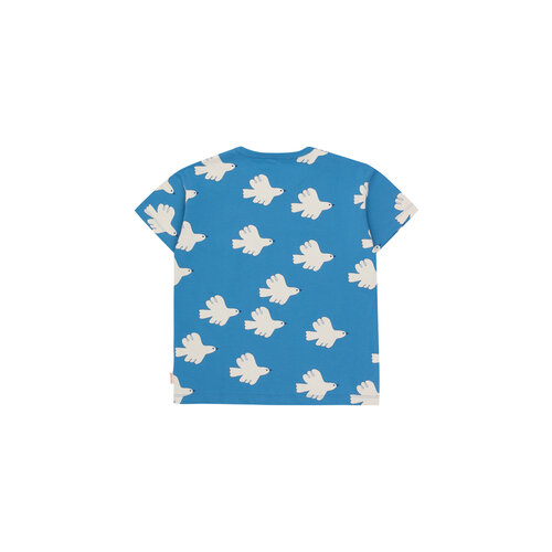 Tinycottons Blauw t-shirt met duiven print