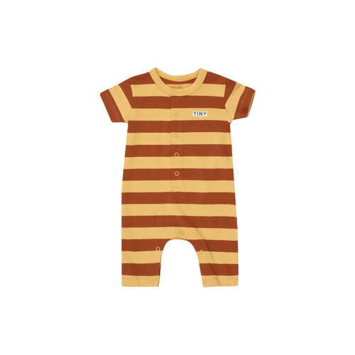 Tinycottons Stripes one-piece Ochre Dark Brown