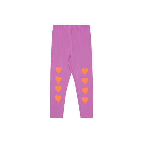 Tinycottons Paarse legging met hartjes