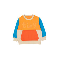 Color Block Sweatshirt Orange Vanilla