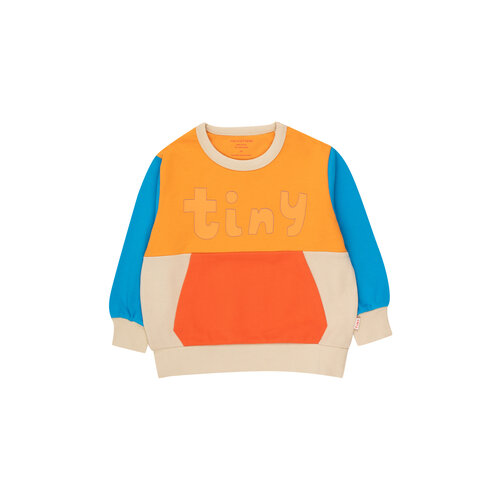 Tinycottons Color Block Sweatshirt Orange Vanilla