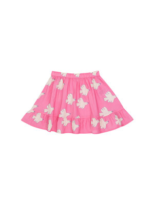 Tinycottons Doves Skirt Dark Pink