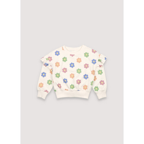 the new society Sweater met ruffle mouwen en bloemenprint