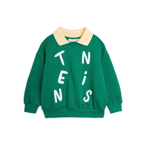 Mini Rodini Tennis Collared Sweatshirt Green